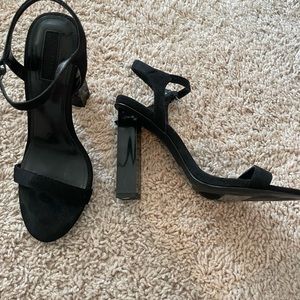 Black block heels